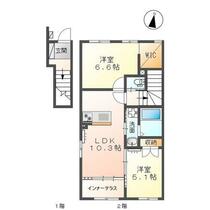 熊本県熊本市西区松尾１丁目（賃貸アパート2LDK・2階・56.89㎡） その2