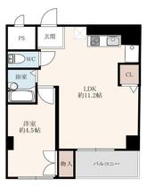 マブランシェット弦月 5B ｜ 兵庫県西宮市上田東町（賃貸マンション1LDK・4階・36.60㎡） その2