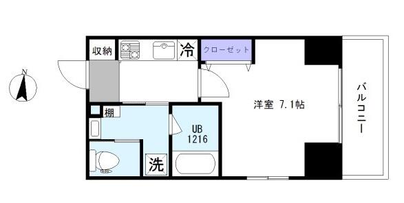 東京都文京区本駒込２丁目(賃貸マンション1K・11階・25.49㎡)の写真 その2