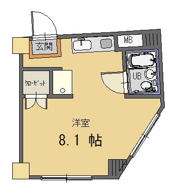 花丘ヒルズ｜長崎県長崎市花丘町(賃貸マンション1R・4階・20.31㎡)の写真 その2