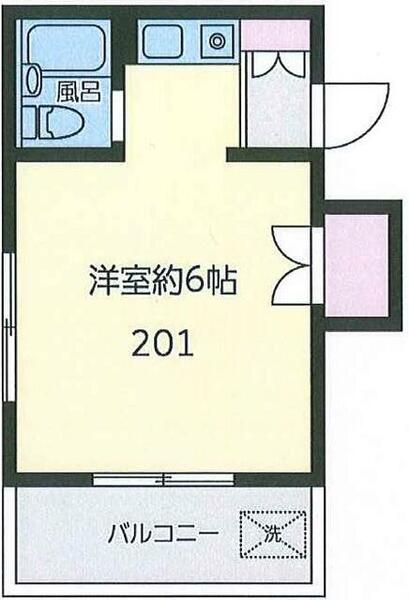 メゾンハイブリッジ 201｜神奈川県横浜市神奈川区片倉２丁目(賃貸アパート1R・2階・21.00㎡)の写真 その2