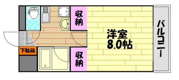 サンヒルズ 304｜広島県東広島市八本松飯田１丁目(賃貸マンション1K・3階・24.50㎡)の写真 その2