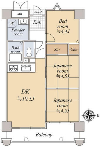 同じ建物の物件間取り写真 - ID:228047253437