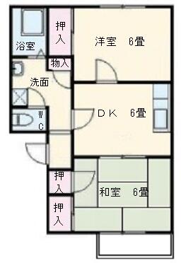 神奈川県海老名市国分南１丁目(賃貸アパート2DK・2階・40.00㎡)の写真 その2