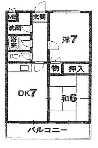 古山ハイツパートⅠ 205｜徳島県徳島市応神町古川字戎子野(賃貸アパート2DK・2階・44.00㎡)の写真 その1