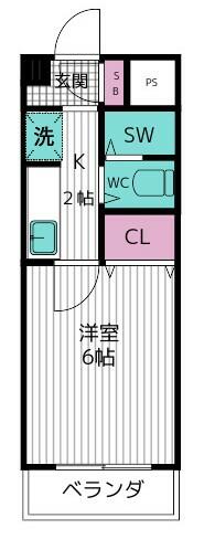 シルフィード昭島Ⅱ｜東京都昭島市昭和町５丁目(賃貸マンション1K・4階・18.32㎡)の写真 その2