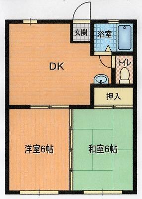 ホープハイツＢ｜千葉県香取市山之辺(賃貸アパート2DK・1階・39.74㎡)の写真 その2