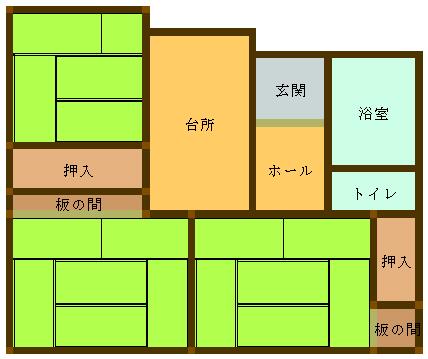 宮内アパート 101｜熊本県八代市松江町(賃貸アパート3DK・1階・49.00㎡)の写真 その2