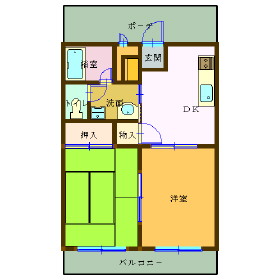 Ｋ．Ｙコーポ 303｜香川県善通寺市中村町(賃貸アパート2DK・3階・40.00㎡)の写真 その1
