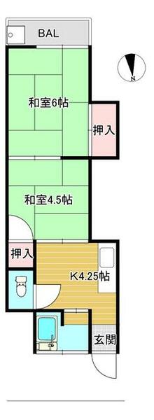 コーポ第一七福 205｜東京都江戸川区南小岩５丁目(賃貸アパート2K・2階・30.00㎡)の写真 その1