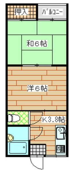 レジデンスオークラ A202｜熊本県菊池市西寺(賃貸アパート2DK・2階・31.90㎡)の写真 その2