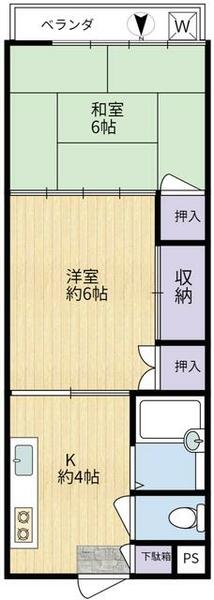 タカサゴ吉田ハイツ 203｜東京都江戸川区松江１丁目(賃貸マンション2K・2階・34.00㎡)の写真 その1