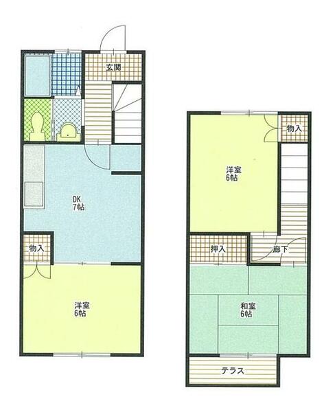 １０２号室の間取です。