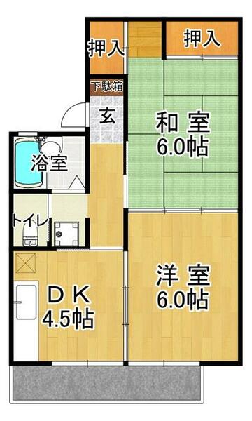 シオン甲子園｜兵庫県西宮市甲子園五番町(賃貸アパート2DK・1階・40.15㎡)の写真 その2