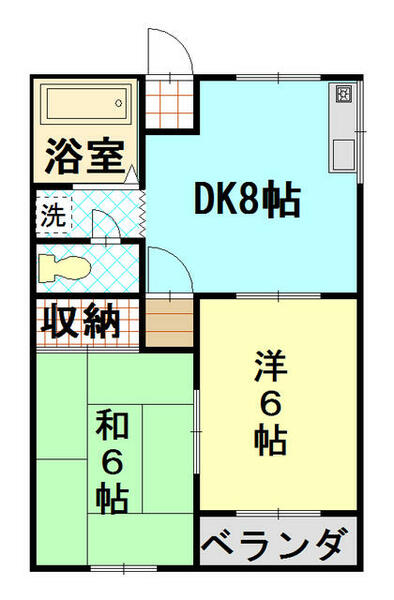 高知県高知市役知町(賃貸マンション2DK・1階・41.31㎡)の写真 その1
