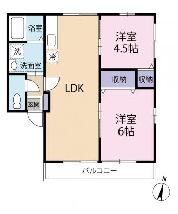 静岡県伊豆の国市富士見(賃貸アパート2LDK・1階・49.85㎡)の写真 その2