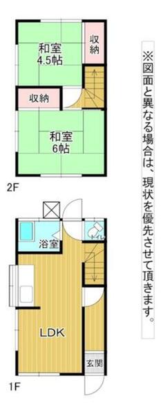 福岡県北九州市小倉北区熊谷２丁目(賃貸アパート2LDK・1階・45.36㎡)の写真 その2