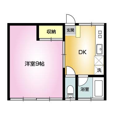 メゾン南の風 2-B｜新潟県新潟市中央区女池上山２丁目(賃貸アパート1DK・2階・28.92㎡)の写真 その2