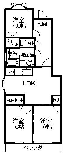福島県いわき市平字正月町(賃貸マンション3LDK・3階・60.21㎡)の写真 その1