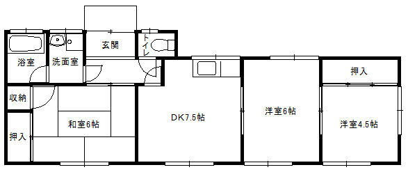 新道住宅 14｜大分県杵築市大字南杵築(賃貸一戸建3DK・--・59.75㎡)の写真 その1