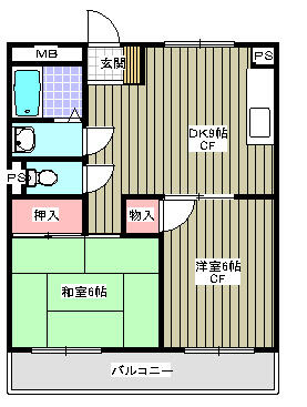 東京都北区浮間５丁目(賃貸マンション2DK・5階・45.42㎡)の写真 その2