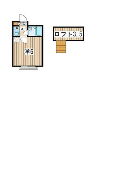 アップルハウス南林間Ⅱ 205｜神奈川県大和市南林間６丁目(賃貸アパート1K・1階・13.78㎡)の写真 その2