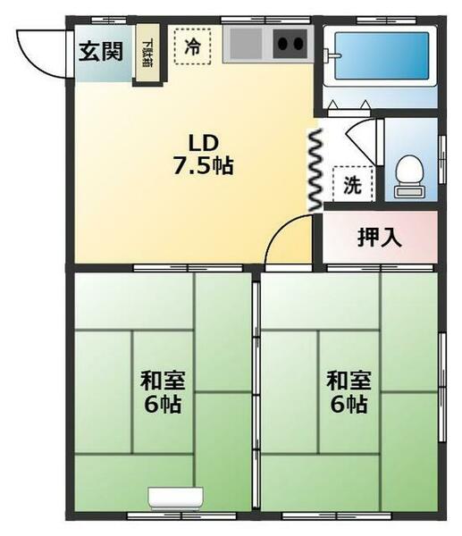 第１カシマハイツ 102｜東京都板橋区中台２丁目(賃貸アパート2DK・1階・40.00㎡)の写真 その1
