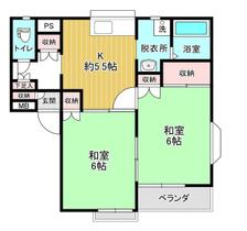 グリーンハイツＢ  ｜ 宮城県仙台市太白区柳生７丁目（賃貸アパート2K・2階・43.88㎡） その2