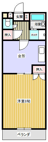 マンション大塚 2-D｜福島県会津若松市大塚１丁目(賃貸マンション1DK・2階・29.88㎡)の写真 その2