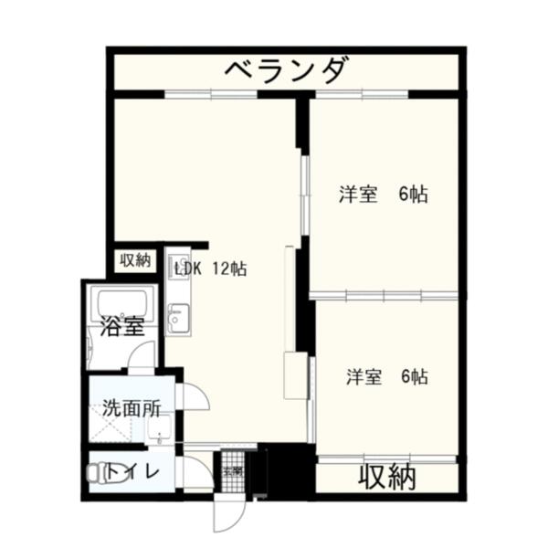 リバーサイドメゾン 102｜石川県金沢市中村町(賃貸マンション2LDK・1階・47.52㎡)の写真 その2