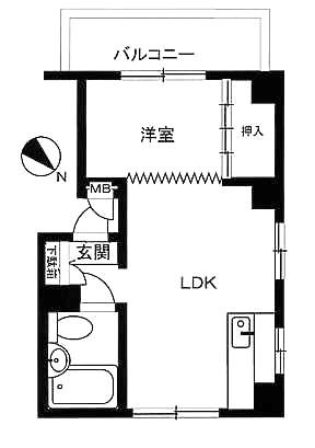 静岡県熱海市清水町(賃貸マンション1LDK・3階・40.00㎡)の写真 その2