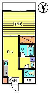 コースタルマンション 103｜東京都江戸川区西葛西６丁目(賃貸マンション1DK・1階・30.37㎡)の写真 その2