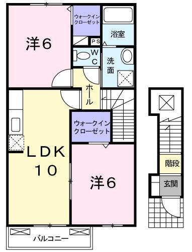 Ｓｅａｓｉｄｅ　波多見　Ｂ 203｜広島県呉市音戸町波多見３丁目(賃貸アパート2LDK・2階・54.85㎡)の写真 その2