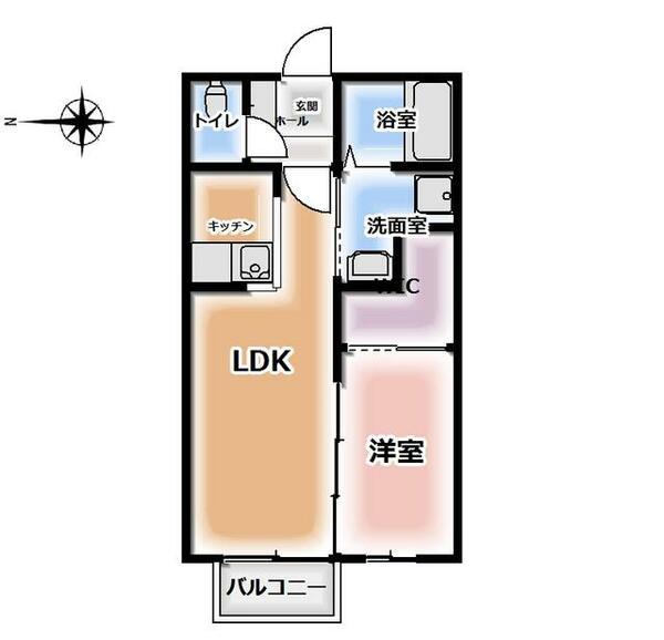 アルカディ大手町Ⅳ｜宮城県名取市大手町１丁目(賃貸アパート1LDK・2階・36.00㎡)の写真 その2