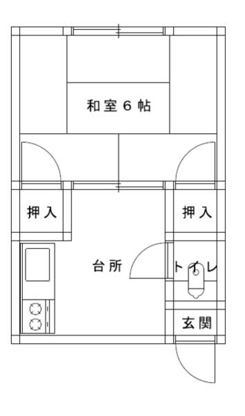 新西マンション｜福井県福井市松本１丁目(賃貸アパート1K・1階・19.40㎡)の写真 その2