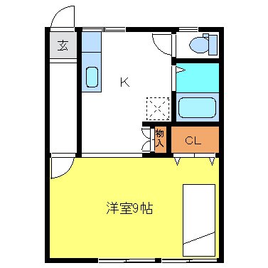 ワンデーハウス B201｜岩手県滝沢市巣子(賃貸アパート1K・1階・28.98㎡)の写真 その2