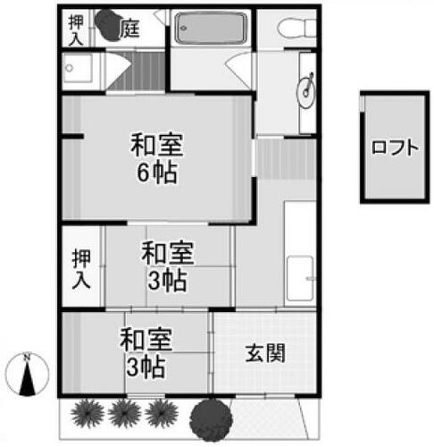 京都府京都市中京区壬生下溝町（一戸建）の賃貸物件の間取り