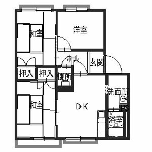 グランソレイユＢ棟 202｜大阪府泉南市信達市場(賃貸アパート3DK・2階・50.78㎡)の写真 その1