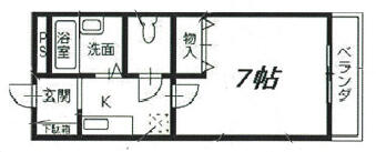 エグランティーヌ 205｜徳島県徳島市応神町古川字戎子野(賃貸アパート1K・2階・24.00㎡)の写真 その2