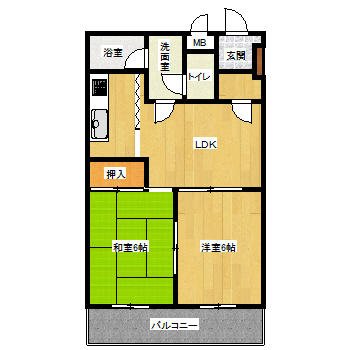 フェリーチェ戸畑 504｜福岡県北九州市戸畑区中原西１丁目(賃貸マンション2LDK・5階・50.21㎡)の写真 その2