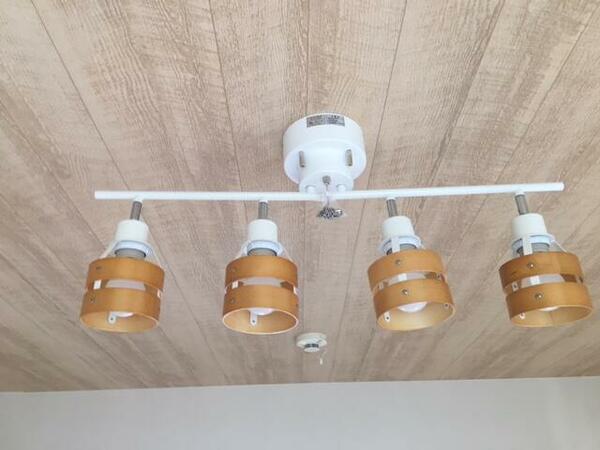 画像11:木目調の天井にスポット照明器具を設置！都会的なお部屋が演出できます。