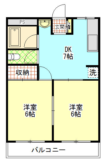 千葉県浦安市富士見１丁目(賃貸マンション2DK・2階・40.00㎡)の写真 その1