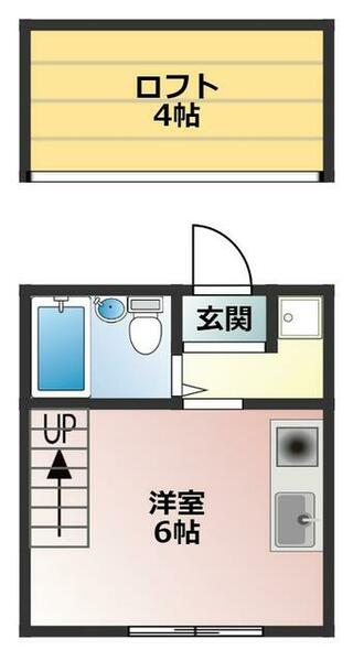 ソレイユ中原｜神奈川県川崎市中原区下小田中６丁目(賃貸アパート1R・1階・14.54㎡)の写真 その2