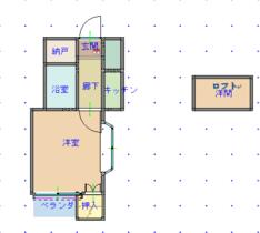 佐賀県唐津市二タ子１丁目（賃貸アパート1K・2階・17.28㎡） その2