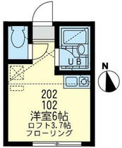 ユナイトリヴェール妙蓮寺 202 ｜ 神奈川県横浜市神奈川区西寺尾１丁目（賃貸アパート1R・2階・12.33㎡） その2