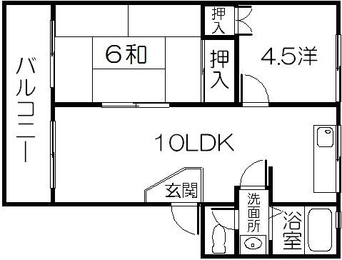 コーポ広瀬 15｜長崎県東彼杵郡川棚町中組郷(賃貸アパート2LDK・2階・45.97㎡)の写真 その2