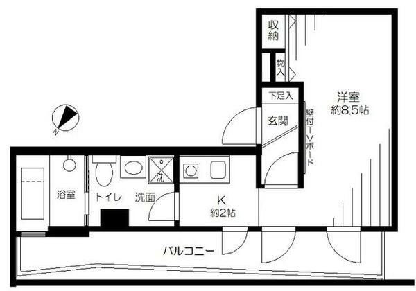 東京都千代田区麹町３丁目(賃貸マンション1R・7階・26.00㎡)の写真 その2