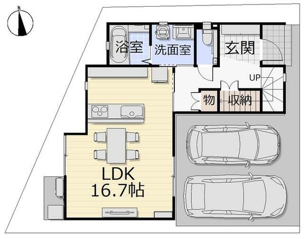 富山市西長江賃貸住宅Ｂ棟｜富山県富山市西長江３丁目(賃貸一戸建3SLDK・--・104.20㎡)の写真 その6