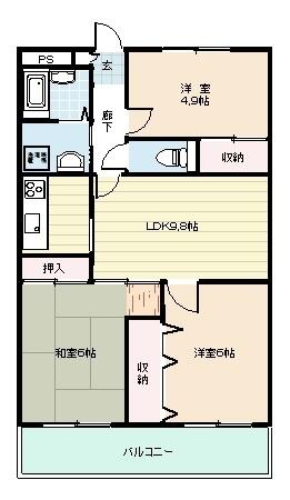 グランディール・ミユキ 703｜埼玉県さいたま市中央区下落合７丁目(賃貸マンション3LDK・7階・60.00㎡)の写真 その1