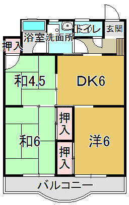 長崎県長崎市北陽町(賃貸マンション3DK・3階・52.17㎡)の写真 その1